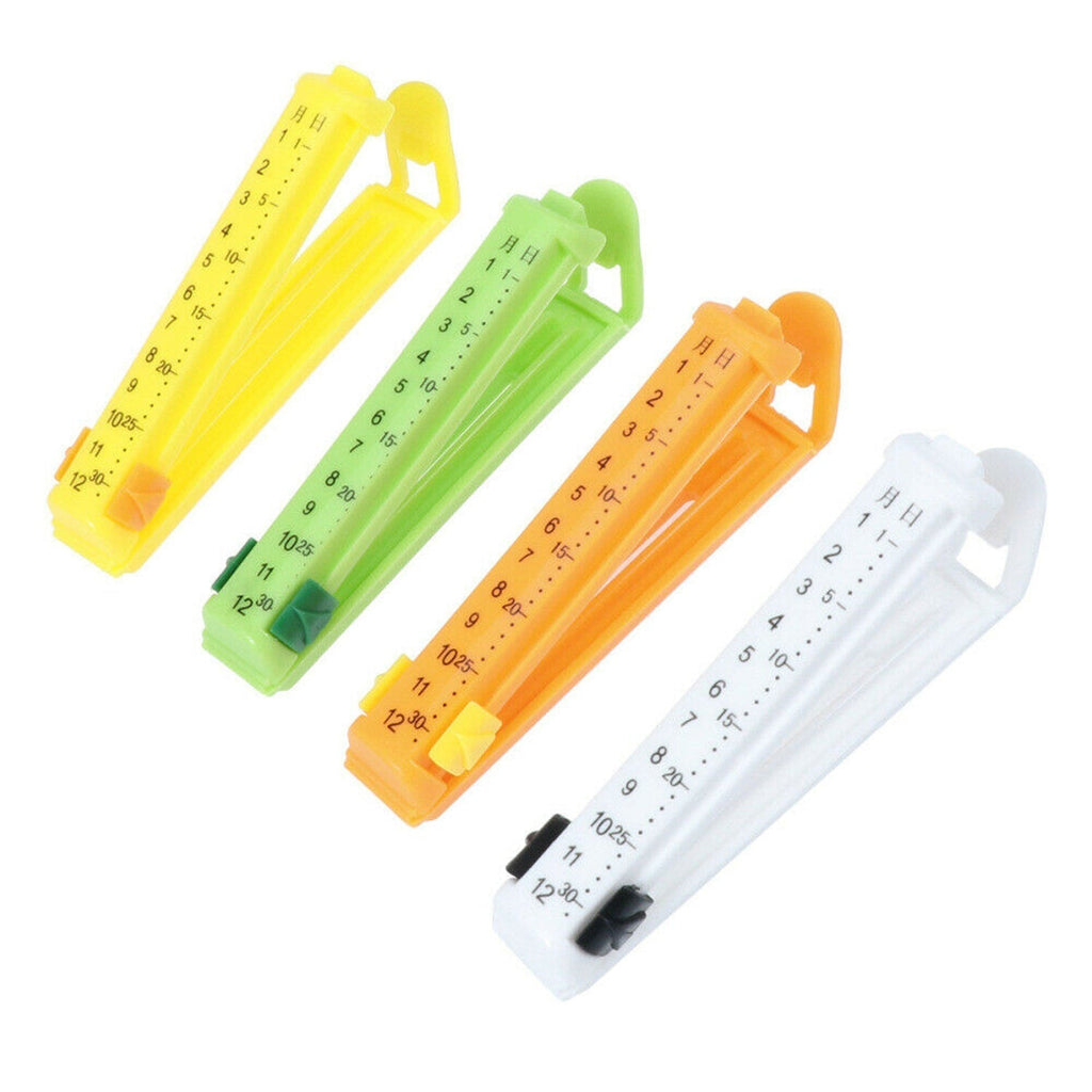 Assortment of colourful food sealing clips, providing practical solutions to prevent contamination of packed foods.