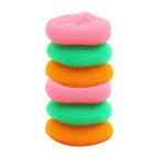 Multi-purpose round nylon cleaning pads displayed, showcasing their versatility for home use.