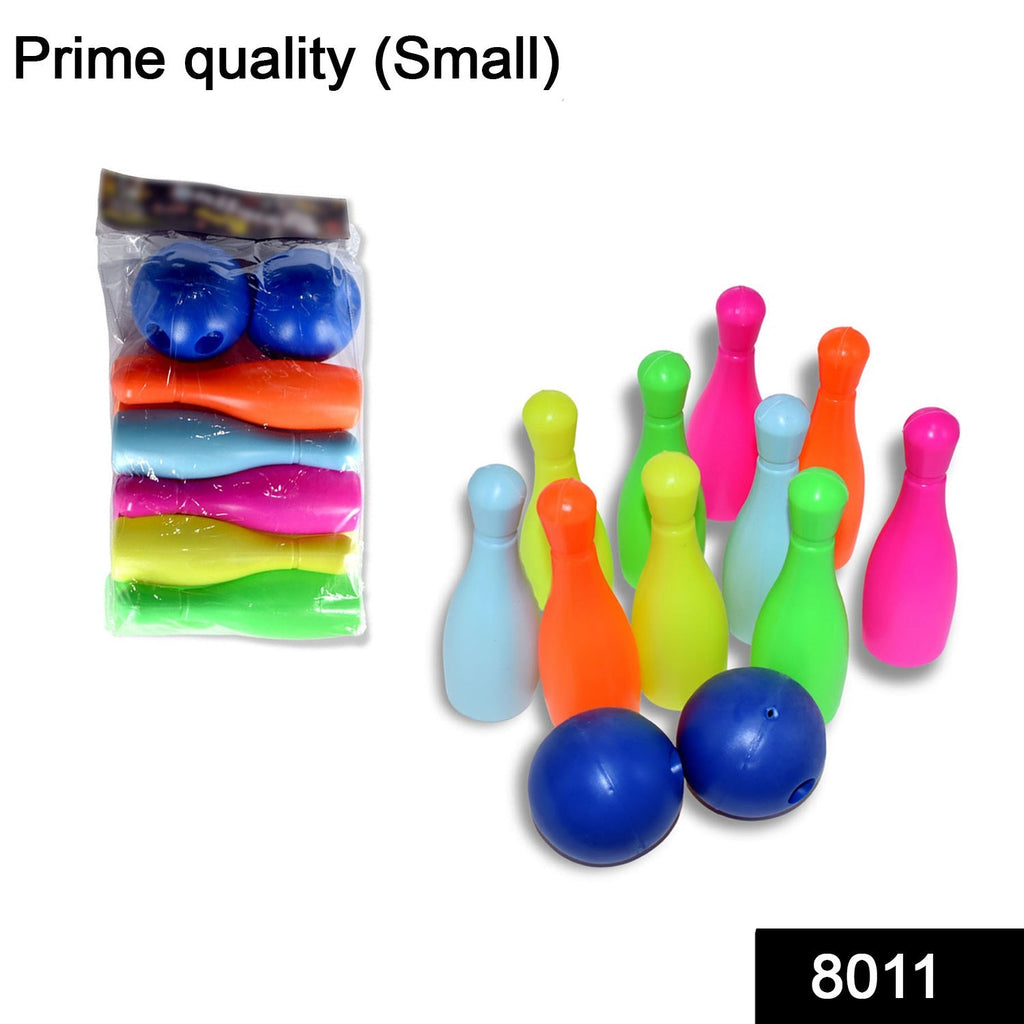Close-up of lightweight bowling pins and balls, showing child-friendly design for small hands.