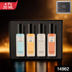 Four 20ML unisex fragrance bottles in luxury perfume gift set