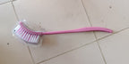 Detail of the sturdy bristles on the Velvet Wipe toilet cleaning brush.
