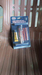 Packaging of the Arrive Kit tyre puncture repair set.