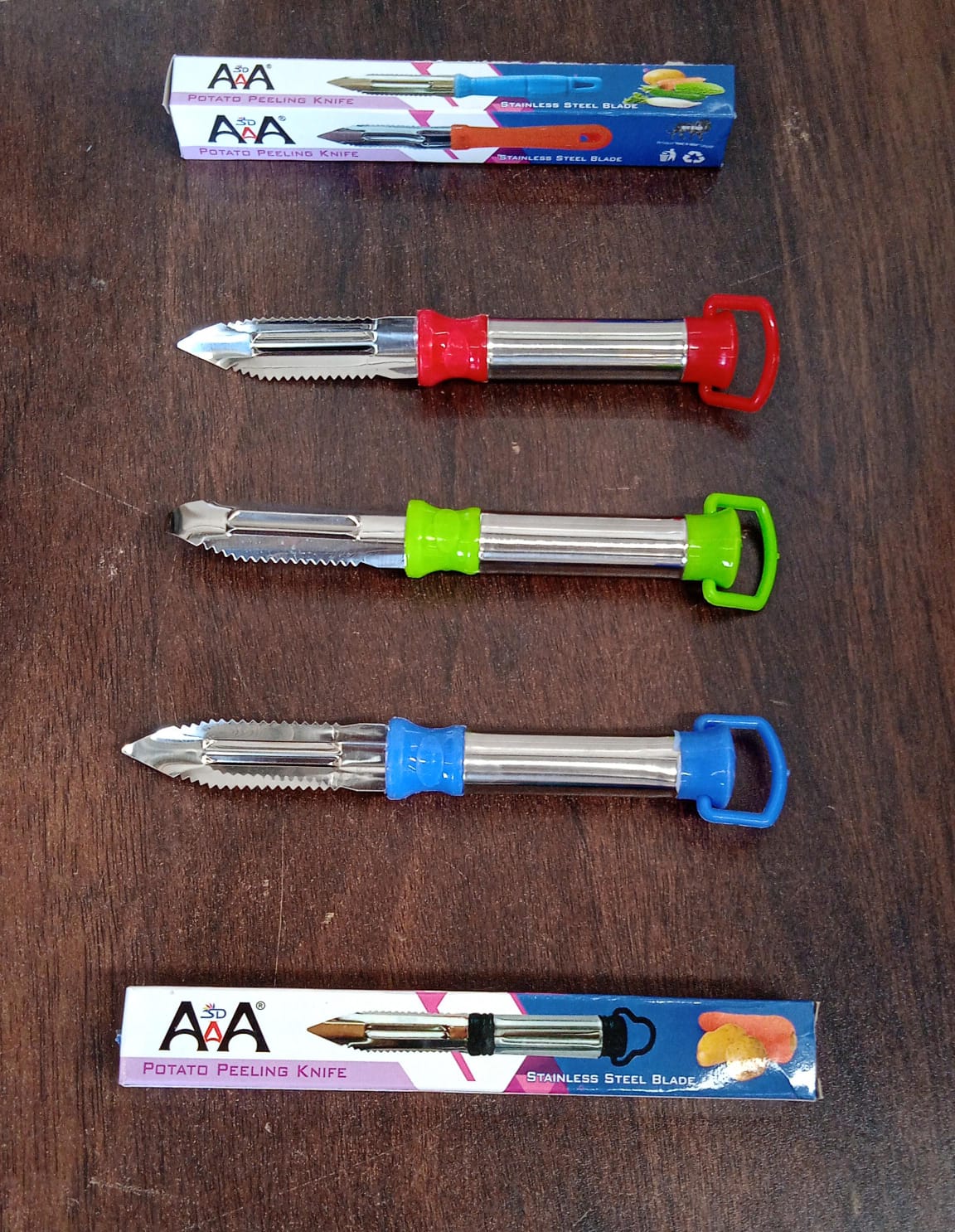 Indo Glow's Stainless Steel Vegetable Peeler, an essential kitchen tool for everyday use.