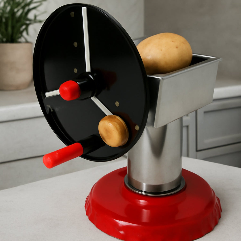 ChefAura Stainless Steel Chips Maker and vegetable slicer on a clean white background.