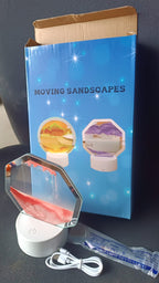 Detail of rotating mechanism enabling dynamic sand movement in the LED Moving Sand Art Lamp