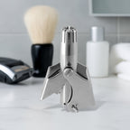 Painless stainless steel nose hair remover with protective metal case