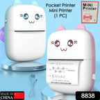 User holding a smartphone connected via Bluetooth to the Pocket Mini Printer, demonstrating easy mobile printing.