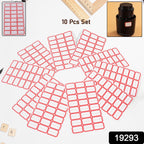 Pack of blank self-adhesive label sticker sheets with red border edges