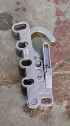 User hanging clothes on the space-saving 5-hole foldable hanger.