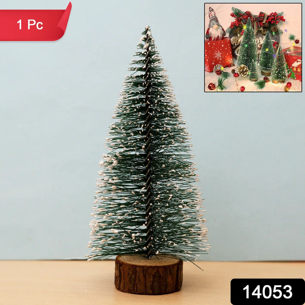Small green fir artificial Christmas tree suitable for tabletop decoration