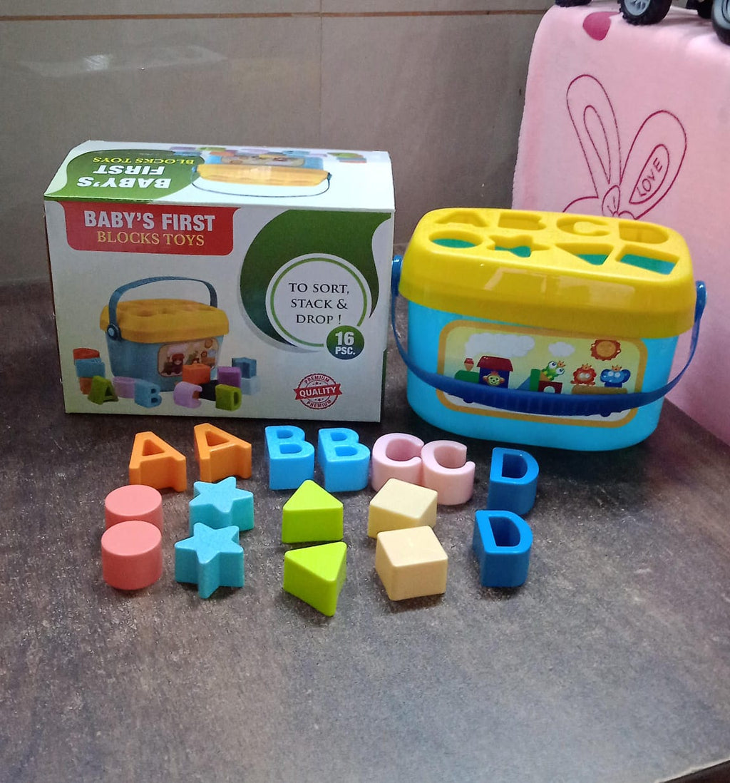 Packaging of the Baby Shape Sorter Toy, highlighting its educational benefits.