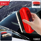 Car glass cleaning sponge featuring integrated water wiper