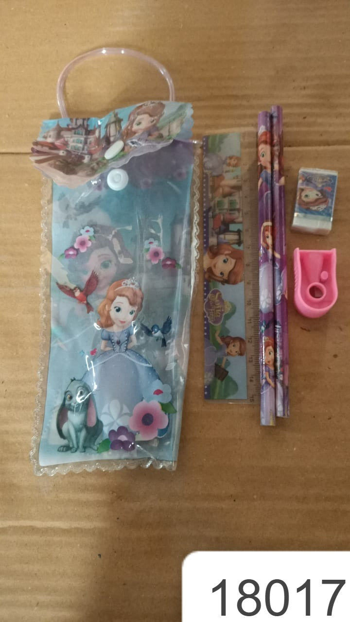 Assorted 5-in-1 stationery set for gifting, featuring bright colors.