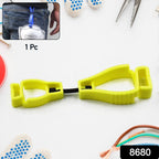 Heavy-duty glove clip holder for securing work gear.