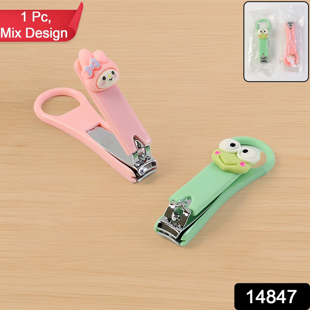 Kids nail clipper with cute cartoon animal handle for safe grooming