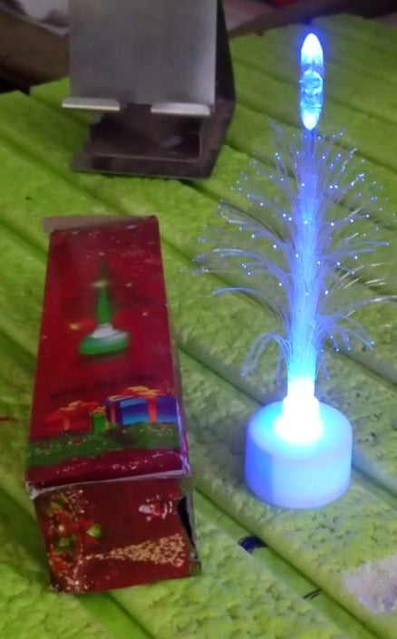 The LED tree candle light packaged, ready for gifting.