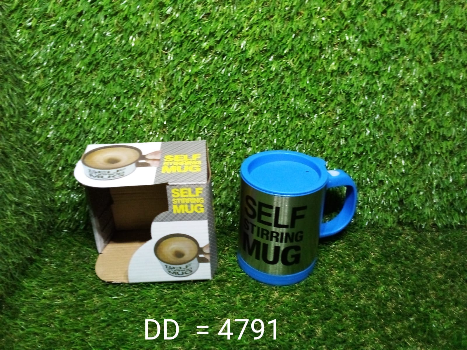 The Indo Glow Self Stirring Mug displayed, an ideal automatic coffee mixer for busy lifestyles.