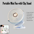 Foldable portable fan for easy carrying and personal cooling