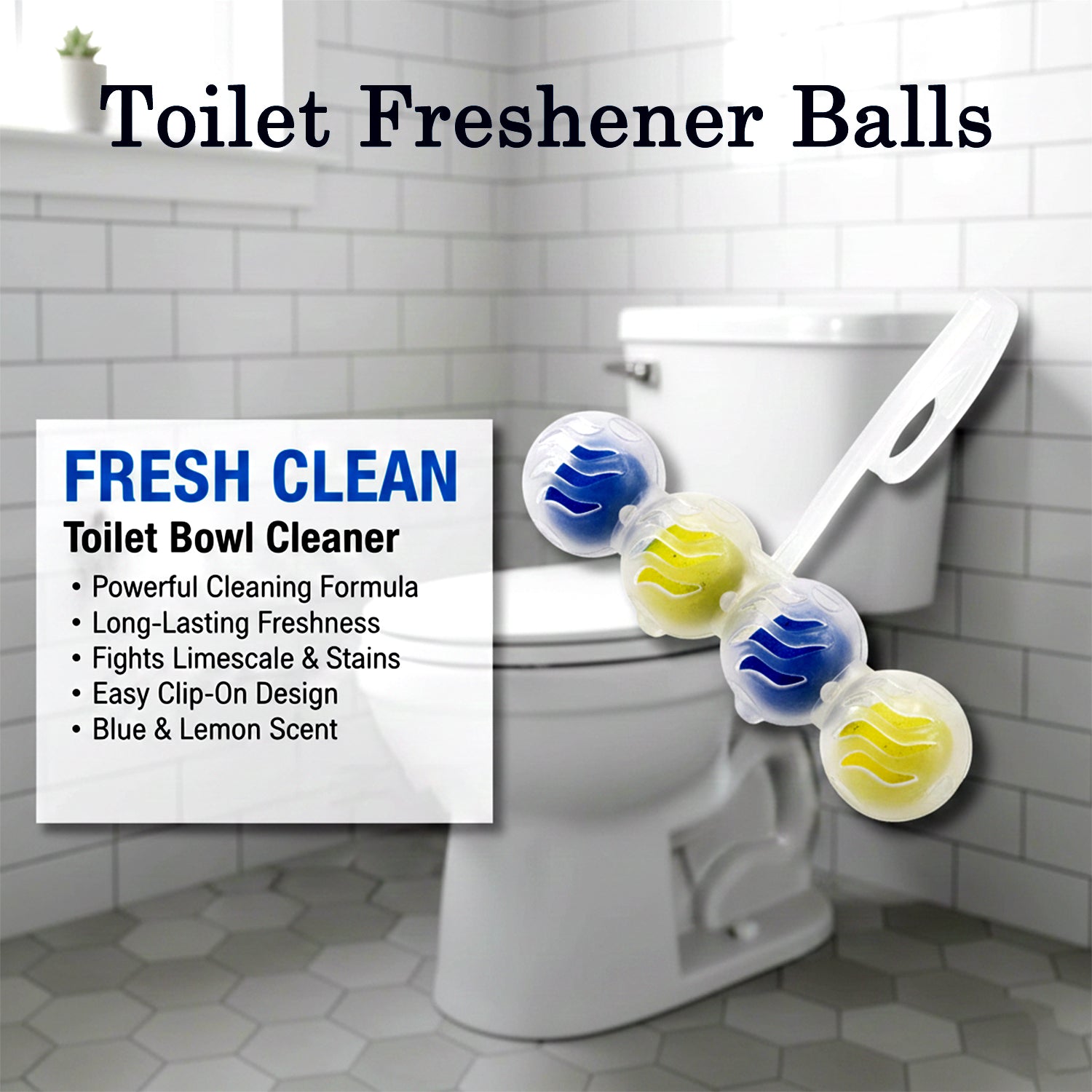 Toilet deodorizer balls maintaining bathroom cleanliness