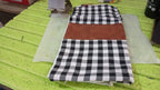 Versatile faux leather and cotton blend pillow cover adding comfort.