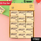 Close-up of a single vibrant yellow 4B eraser for precise corrections.