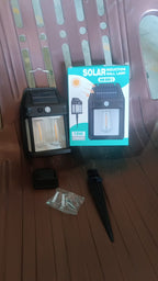 Side view of 18W solar wall light showing compact design