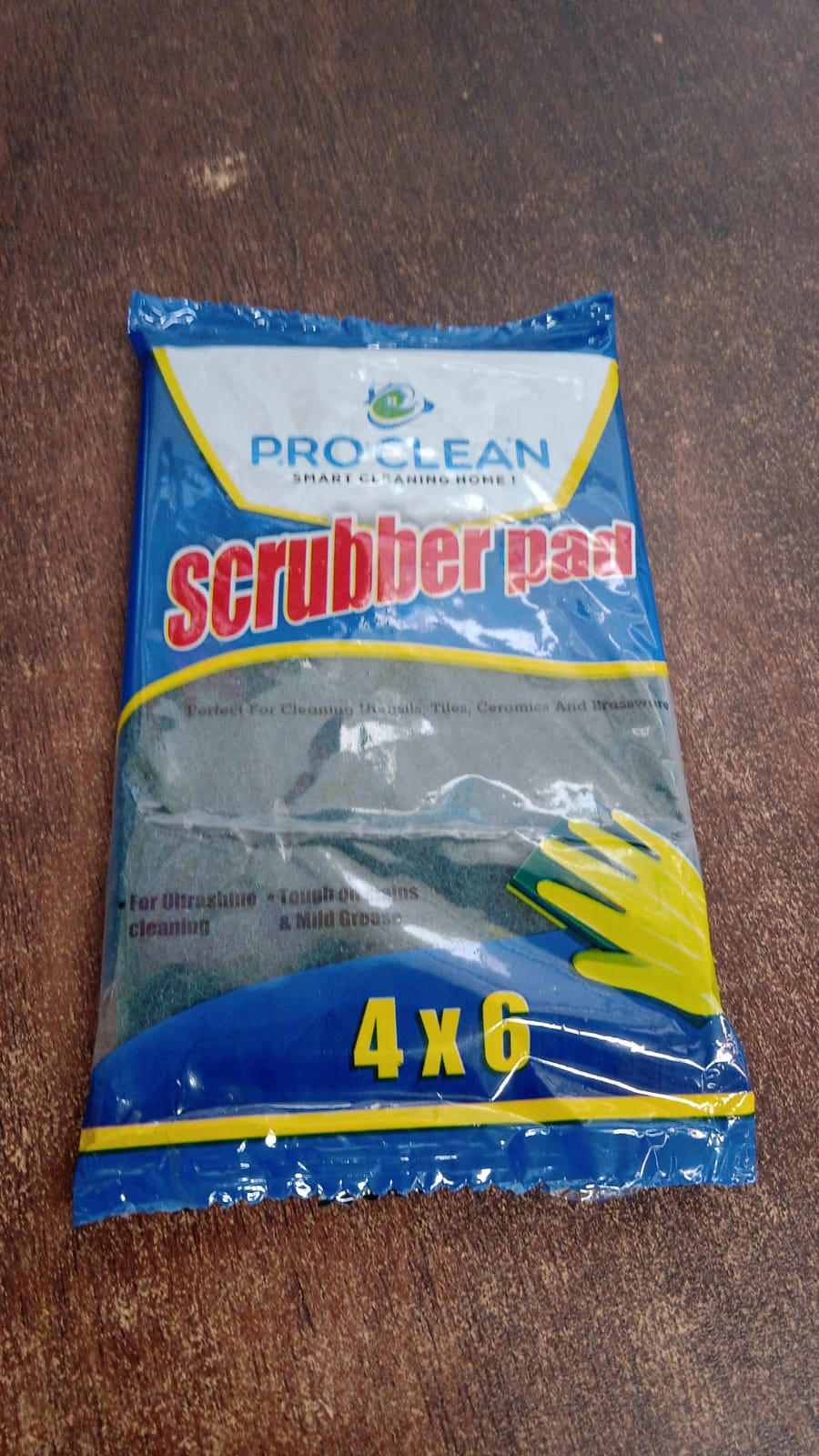 Packaging image of Pro Clean heavy-duty kitchen scrubber pad