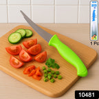 Ergonomic kitchen utility knife ideal for vegetable and fruit slicing.