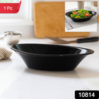 Glossy deep black Marin serving bowl ideal for stylish table settings