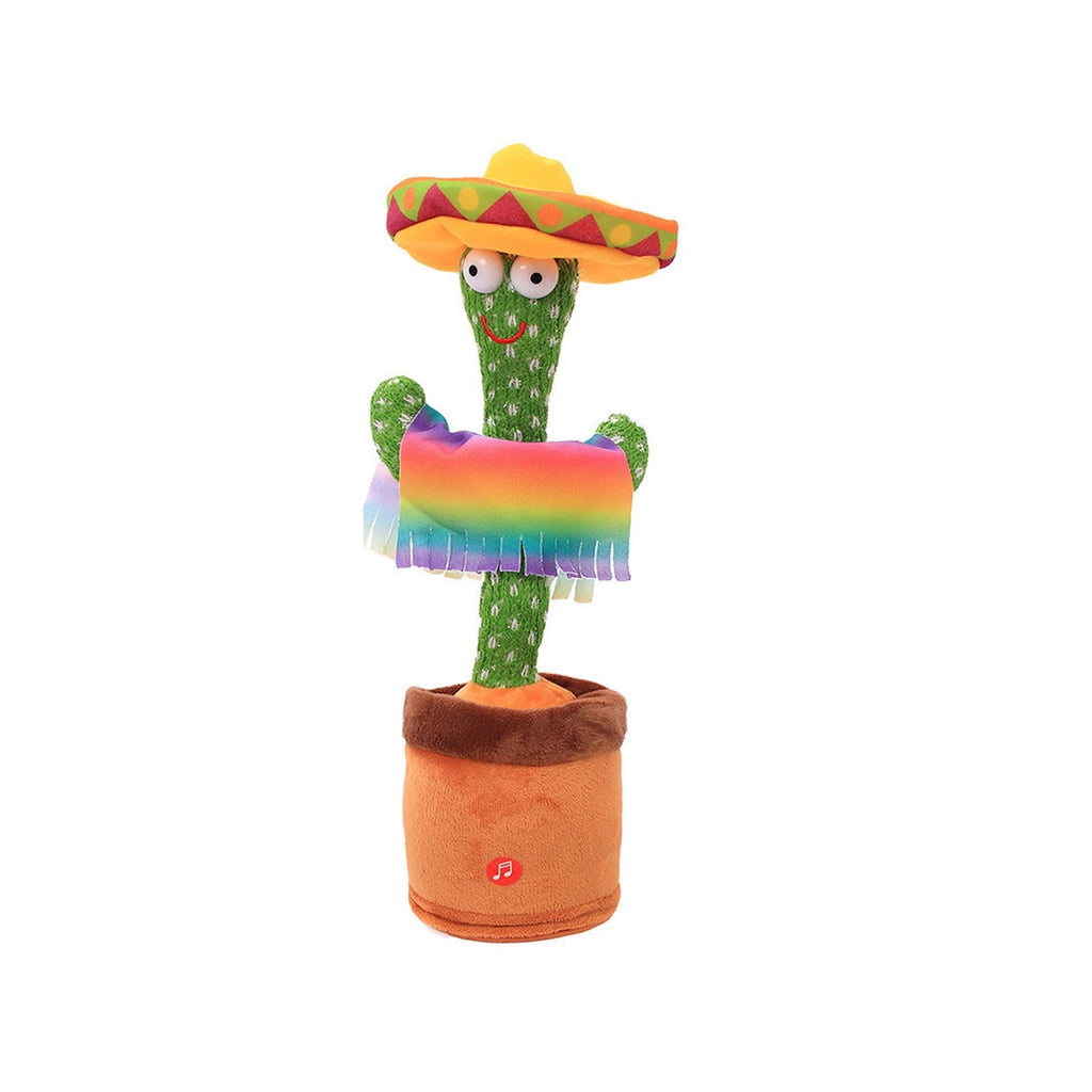 Interactive musical cactus toy that dances and plays catchy songs for kids.