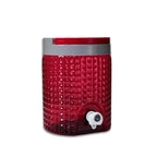 Stylish plastic jug featuring a unique diamond-cut design.