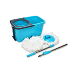 Durable plastic spin mop bucket designed for efficient home cleaning.