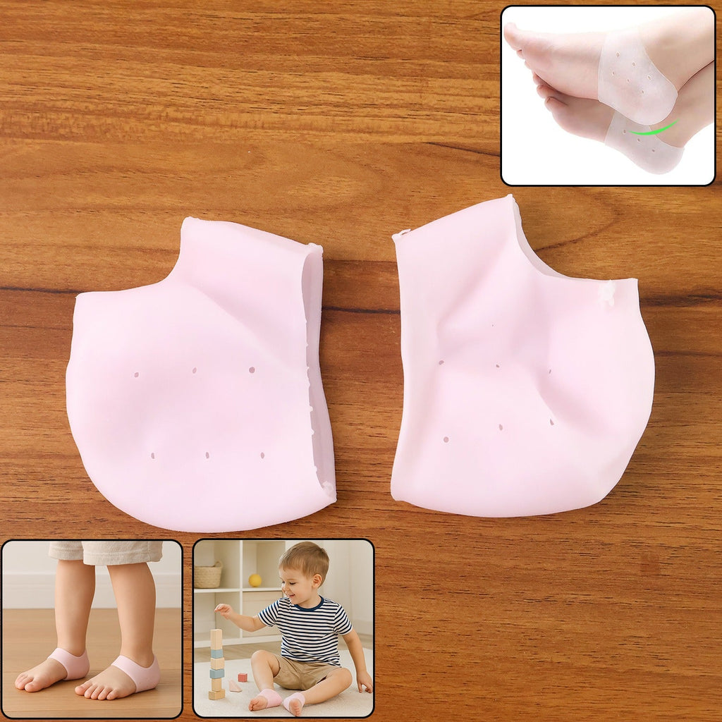 Gel heel cushions designed for kids' foot comfort
