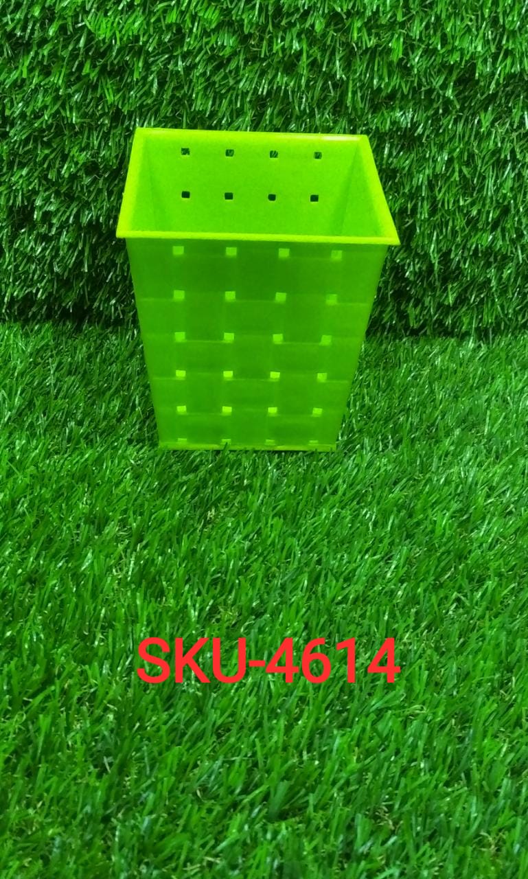 Stylish Indo Glow dotted square railing planter designed for urban balcony gardens.