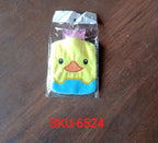 Yellow duck patterned hot water bag cover, ready for use.