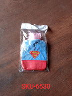 Comfortable hot water bag with a soft textile cover for gentle warmth.