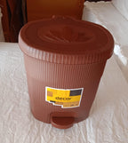 Collage showcasing various angles of the versatile mini pedal dustbin.
