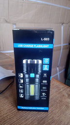 The compact Rechargeable Torch Light, ready for daily use and emergencies.