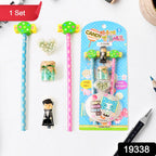 Fun candy design pencils and accessories set for children’s school use