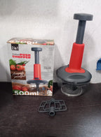 Full view of the Quickslice compact hand press chopper, perfect for daily kitchen use.