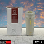 Portable stainless steel flask showcasing its leak-proof design and easy-carry loop.
