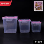 Transparent airtight containers set ideal for storing dry fruits and snacks