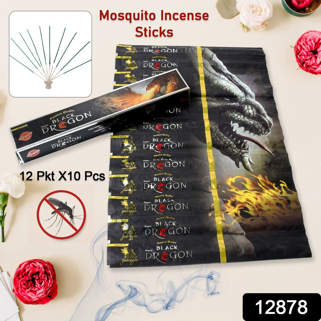 Close-up of a burning FlyTamer Herbal Mosquito Agarbatti stick with gentle, low smoke.