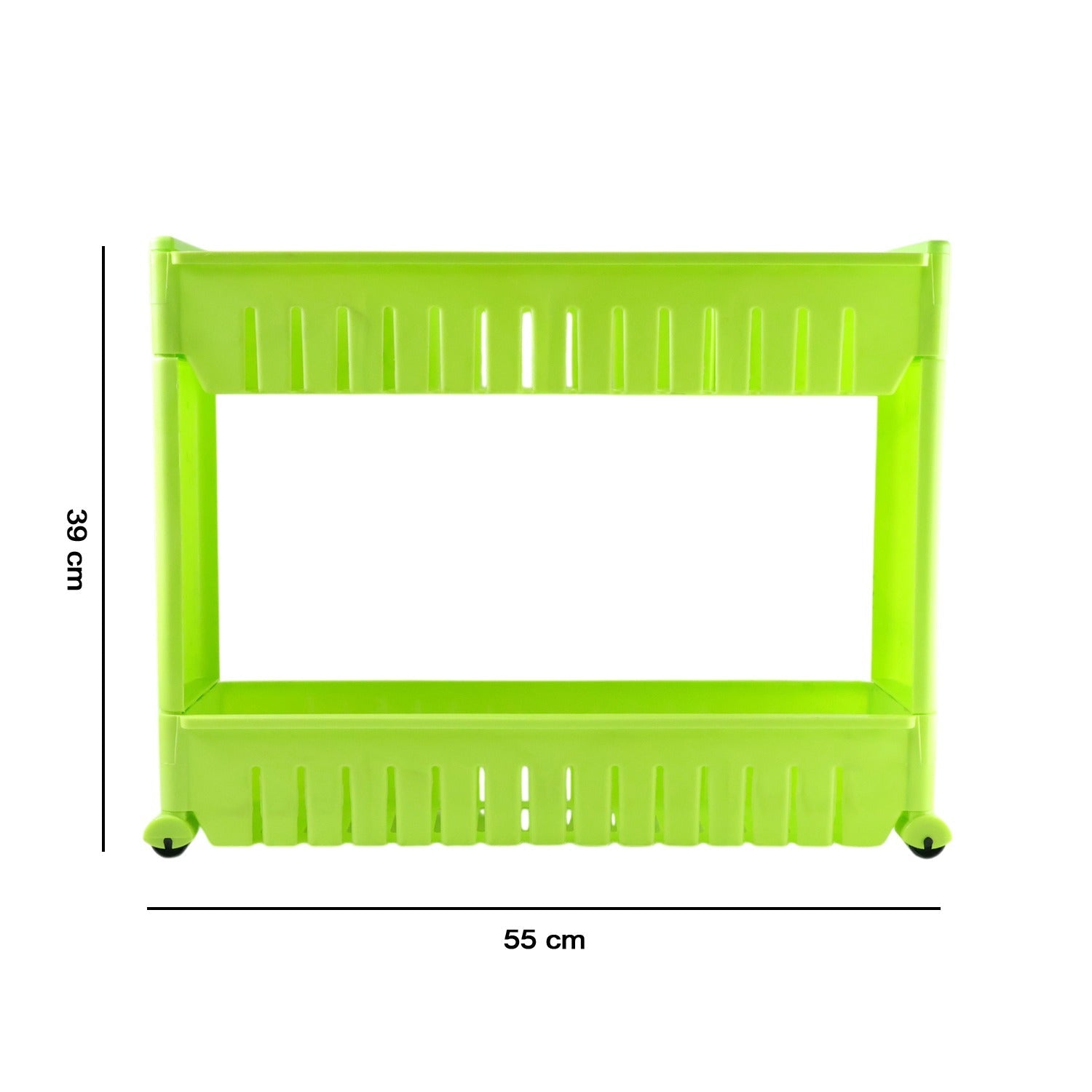 Additional view of plastic storage rack with wheels