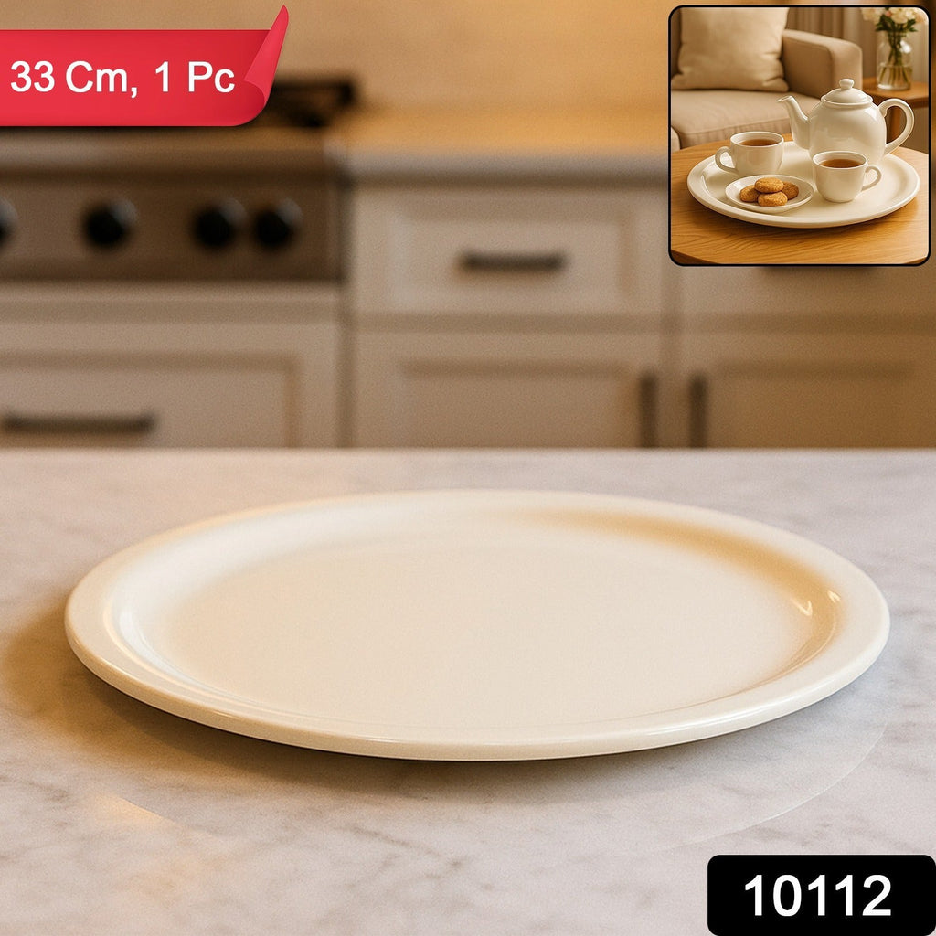 Durable multi-purpose serving tray showcasing spill-resistant raised rim