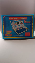 Side view of English Learner Educational Laptop Toy in multicolor design