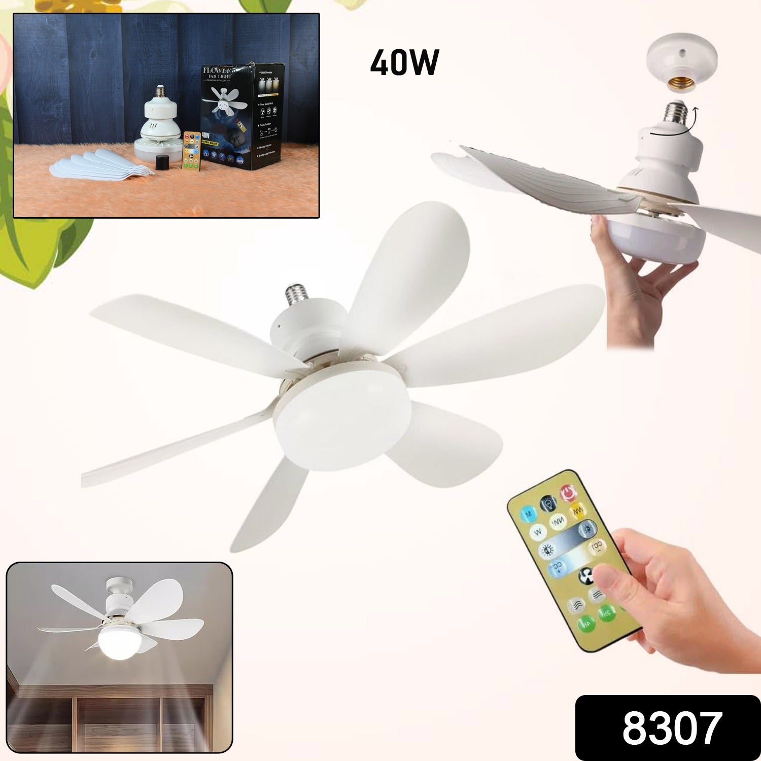 Energy-efficient LED ceiling fan casting a bright, versatile light in a room.
