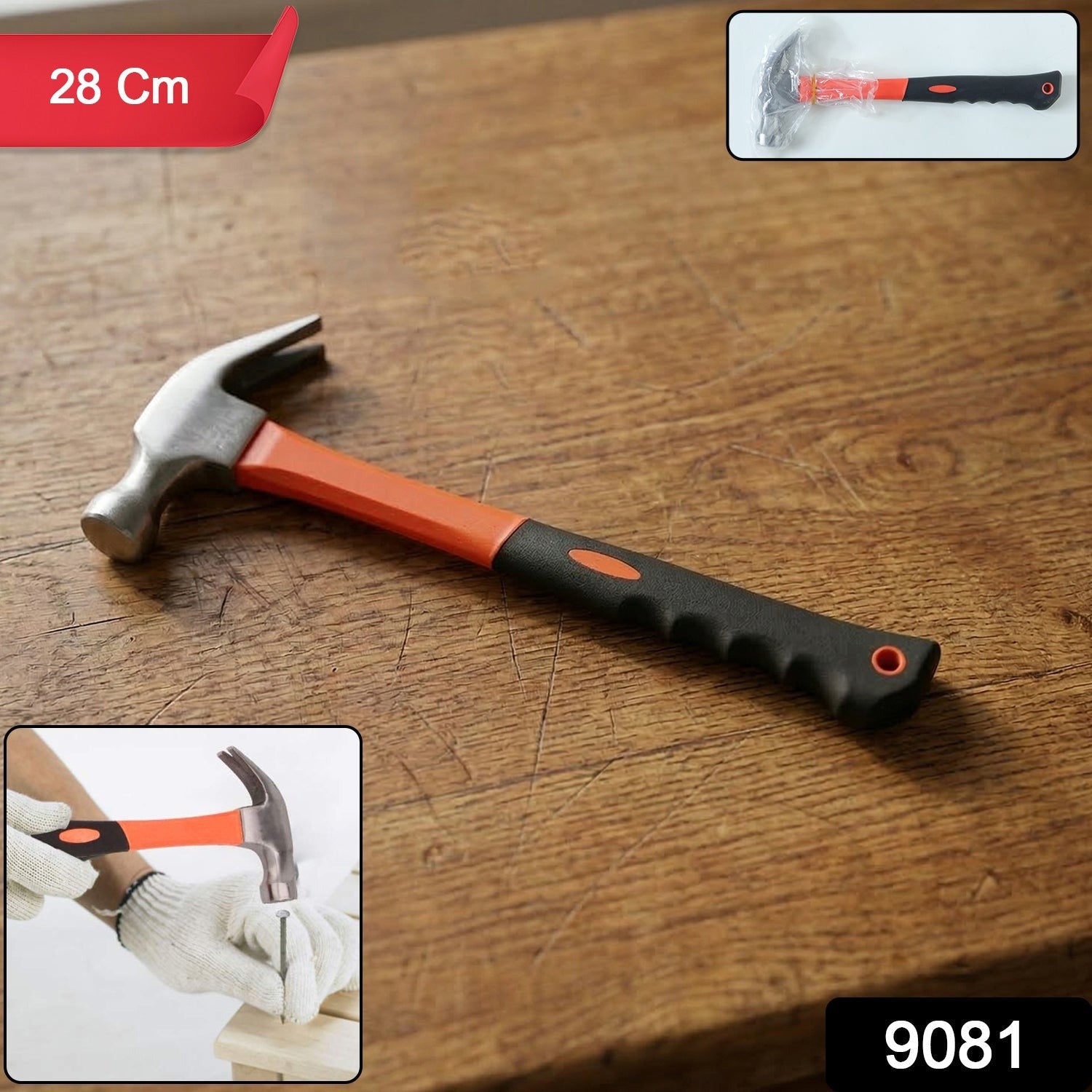 Claw hammer ideal for nails removal and carpentry tasks