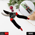 Red bypass garden pruner for precise plant trimming.