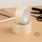 Main product shot: Styleva's 120-meter transparent packing tape roll.